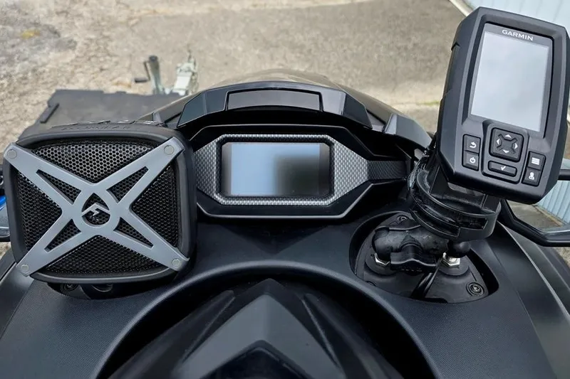 Slide: The Image of Dashboard of 2020 Yamaha WaveRunner with Garmin GPS and speaker system. - 4