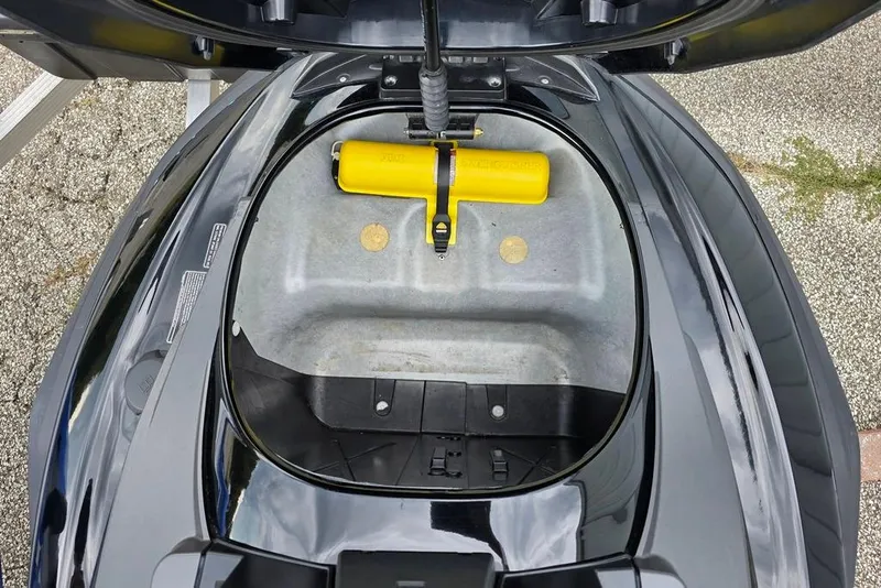 Slide: The Image of Open storage compartment of a 2020 Yamaha WaveRunner, showcasing interior space and design. - 7