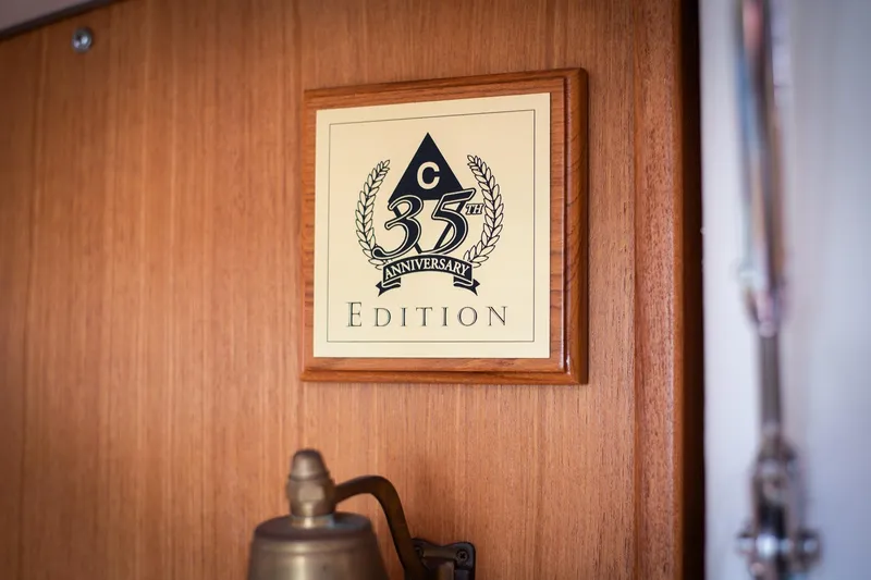 Slide: The Image of Plaque on Catalina 36 MkII 2005, celebrating 35th anniversary edition. - 10