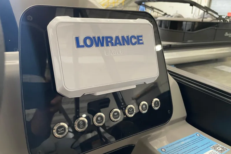 Slide: The Image of Control panel of 2026 Barletta ARIA 22QC with Lowrance Eagle display. - 25