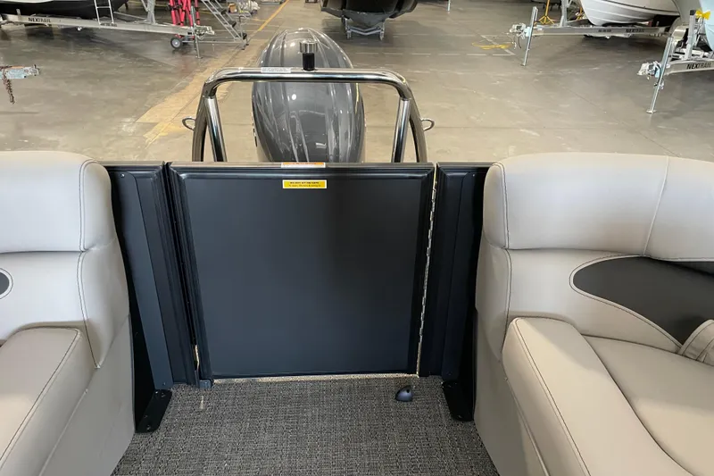 Slide: The Image of 2026 Barletta ARIA 22QC boat interior with plush seating and rear gate. - 35