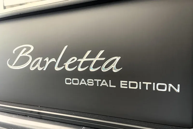 Slide: The Image of 2026 Barletta ARIA 22QC Coastal Edition logo on black background. - 39