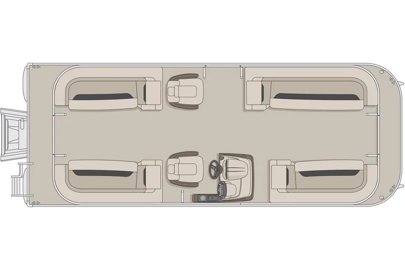 Slide: The Image of Manufacturer Provided Image: 2018 Princecraft Vectra 23 XT pontoon boat layout with seating and helm. - 18