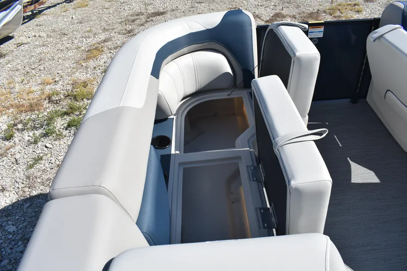 Slide: The Image of 2026 Godfrey Sweetwater 2086 C boat interior with open storage compartments. - 9