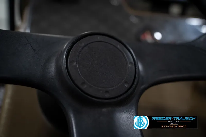 Slide: The Image of Steering wheel of 2007 G3 1860 CCT boat, close-up view. - 30