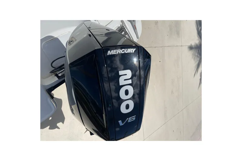 Slide: The Image of 2024 Tahoe 2150 OB with Mercury 200 V6 outboard motor. - 2