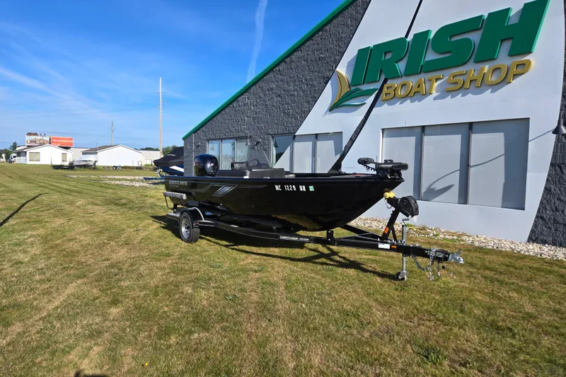 Slide: The Image of 2021 Crestliner 1850 Fish Hawk SC JS boat at Irish Boat Shop, sunny day. - 1