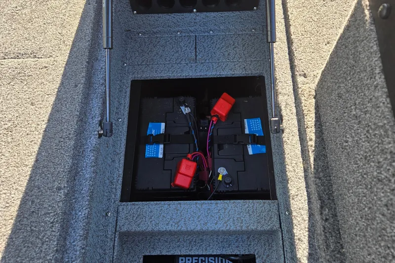 Slide: The Image of Battery compartment of 2021 Crestliner 1850 Fish Hawk SC JS boat. - 10