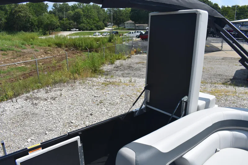 Slide: The Image of 2026 Godfrey SWEETWATER 2086SB boat interior with seating and open deck view. - 15