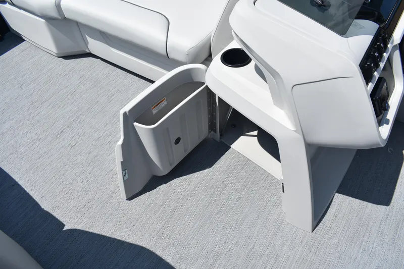 Slide: The Image of Interior of 2026 Godfrey SWEETWATER 2086SB boat with open storage compartment. - 20