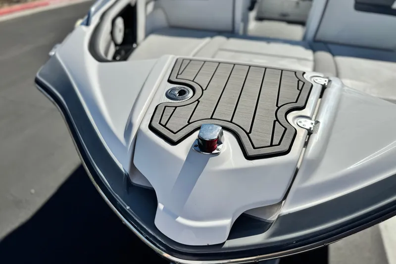 Slide: The Image of 2020 Yamaha Boats AR240 bow with sleek design and modern features. - 10