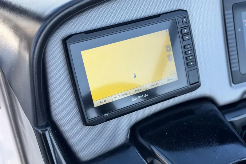 Slide: The Image of Garmin navigation display on 2020 Yamaha Boats AR240 dashboard. - 30