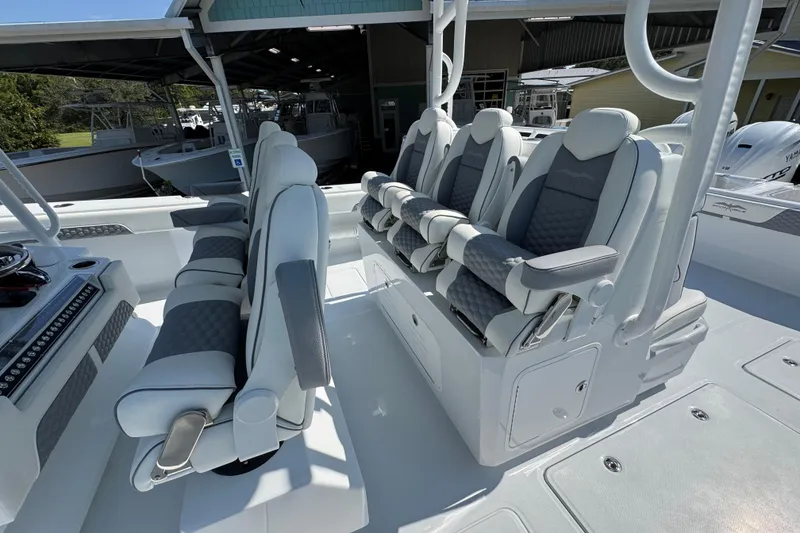 Slide: The Image of Luxurious seating on 2026 Invincible 46 Catamaran, featuring modern design and premium materials. - 40