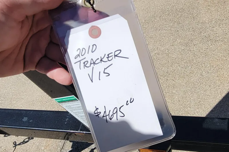 Slide: The Image of Price tag for 2010 Tracker Guide V 15 Laker, $495.00. - 18