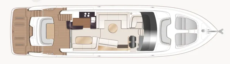 Slide: The Image of Top view layout of 2025 Princess F65 yacht interior design. - 32