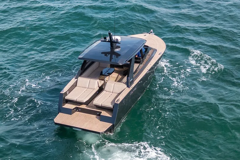 Slide: The Image of 2025 Colnago C38 OPEN luxury yacht cruising on open water. - 3