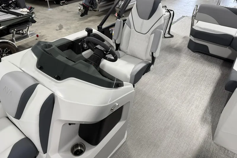 Slide: The Image of 2025 Avalon LSZ Cruise Rear Bench interior with modern helm and seating. - 18