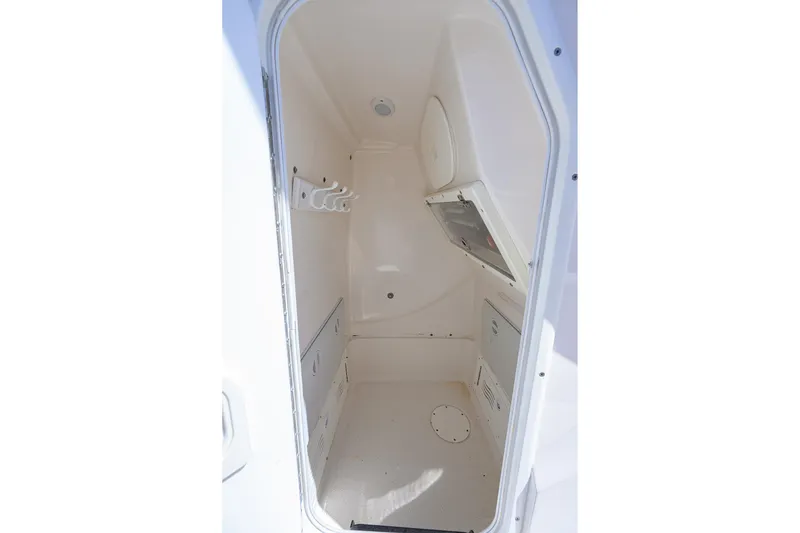 Slide: The Image of Interior view of 2021 Blue Wave 2600 PureBay boat storage compartment. - 36