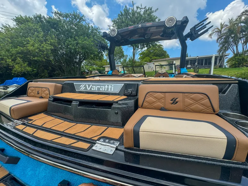 Slide: The Image of 2024 Varatti Z2373 boat with luxurious seating and advanced features. - 35