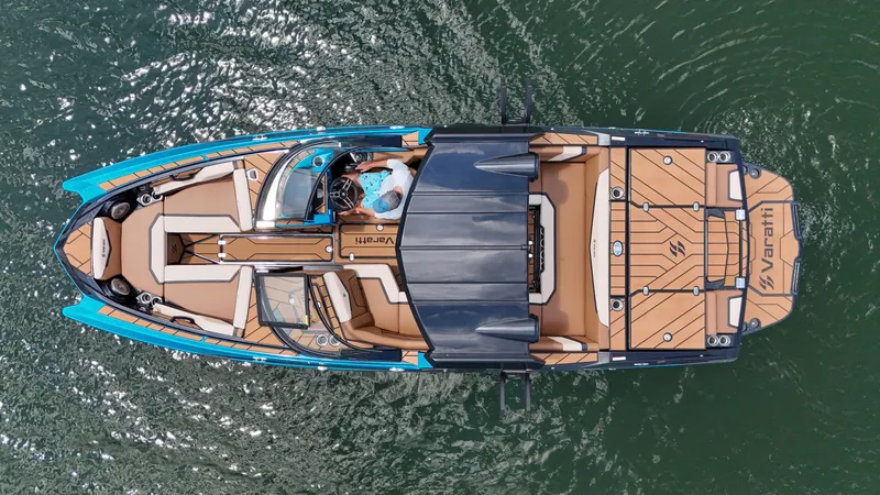 Slide: The Image of Aerial view of 2024 Varatti Z2373 boat on water. - 4