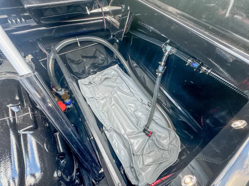 Slide: The Image of 2024 Varatti Z2373 boat interior with hoses and equipment. - 42