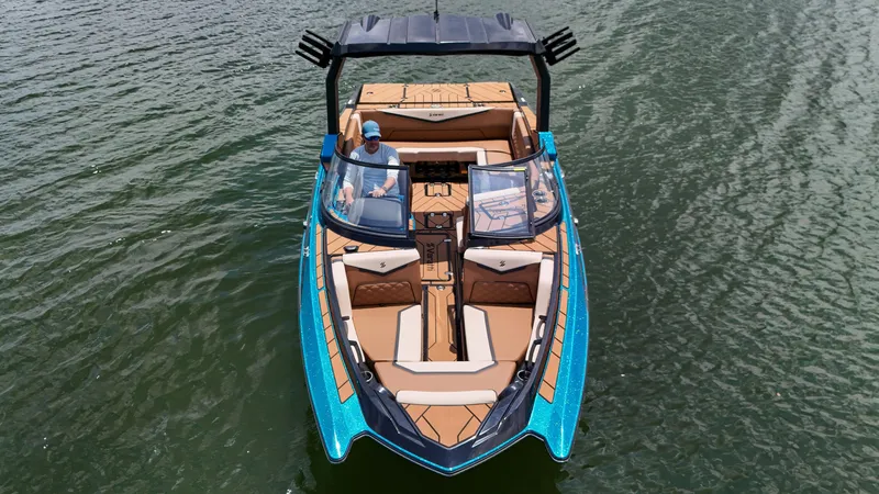 Slide: The Image of 2024 Varatti Z2373 boat on water, top view. - 5