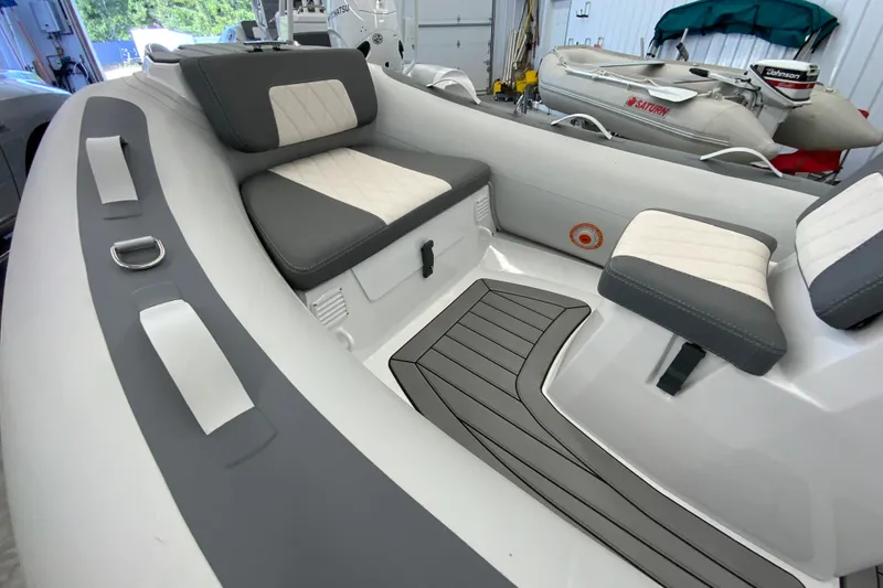 Slide: The Image of 2026 Gala A330L inflatable boat interior with cushioned seating and modern design. - 6