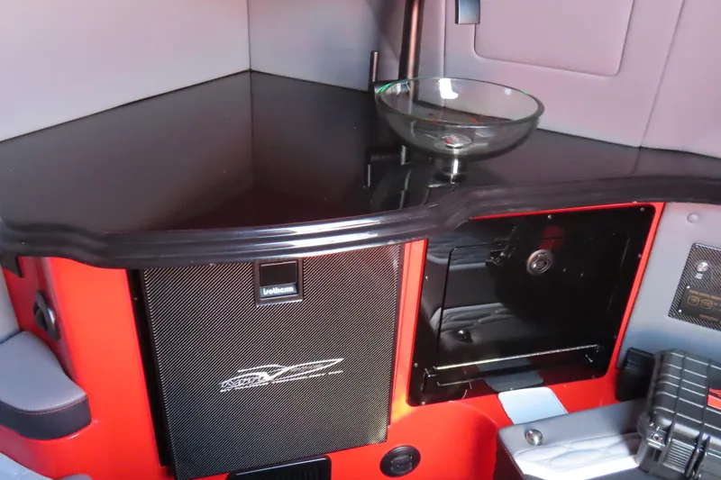 Slide: The Image of Interior of 2026 MTI 42 v boat with sleek design and modern amenities. - 12