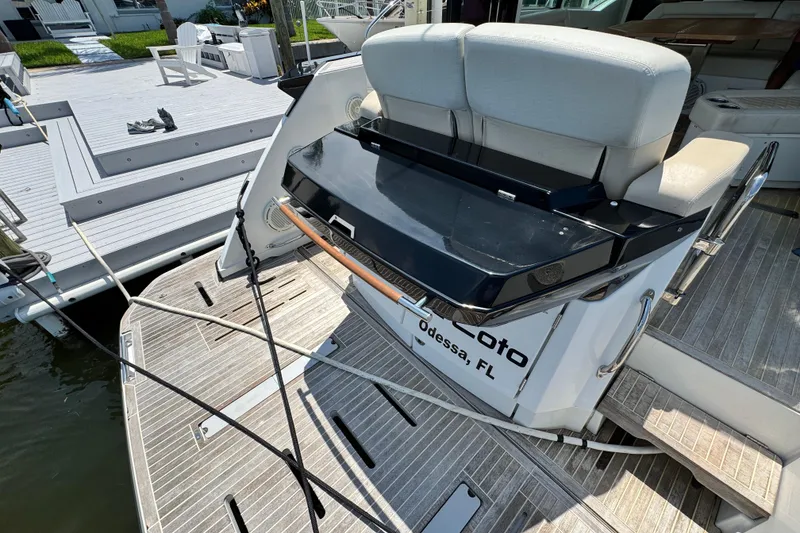 Slide: The Image of 2018 Beneteau Gran Turismo 46 yacht with seating, docked in Odessa, FL. - 10