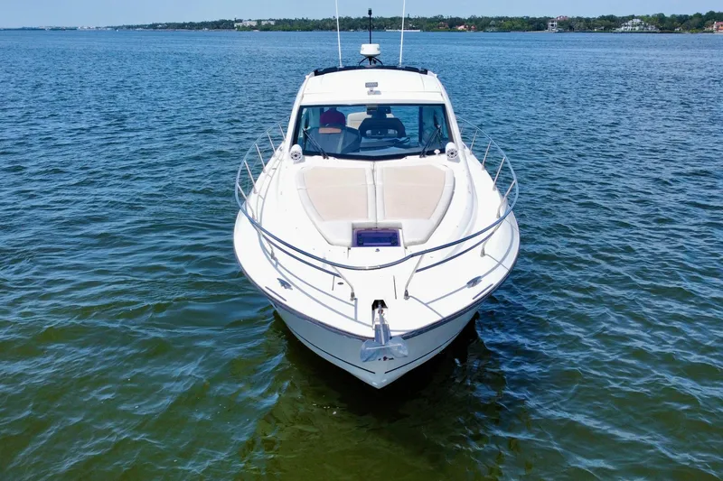 Slide: The Image of 2018 Beneteau Gran Turismo 46 yacht on calm water, front view. - 3