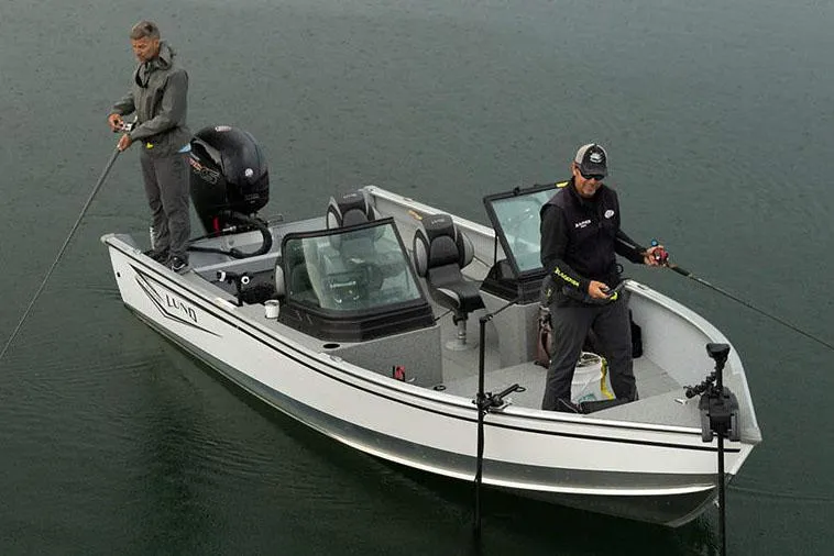 Slide: The Image of Manufacturer Provided Image: Two people fishing on a 2025 Lund 2075 Alaskan Sport boat. - 34