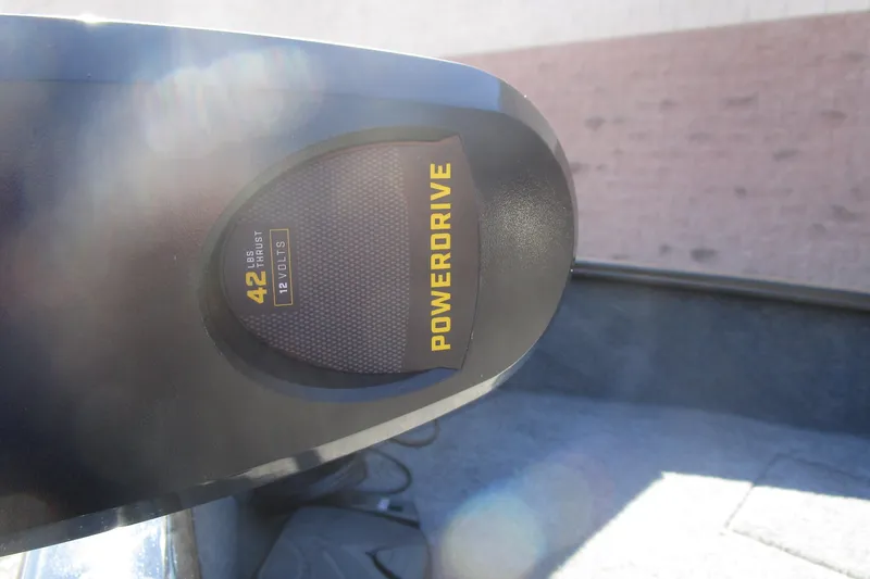 Slide: The Image of PowerDrive motor on 2026 Tracker Super Guide V-16, 42 lbs thrust, 12 volts. - 5