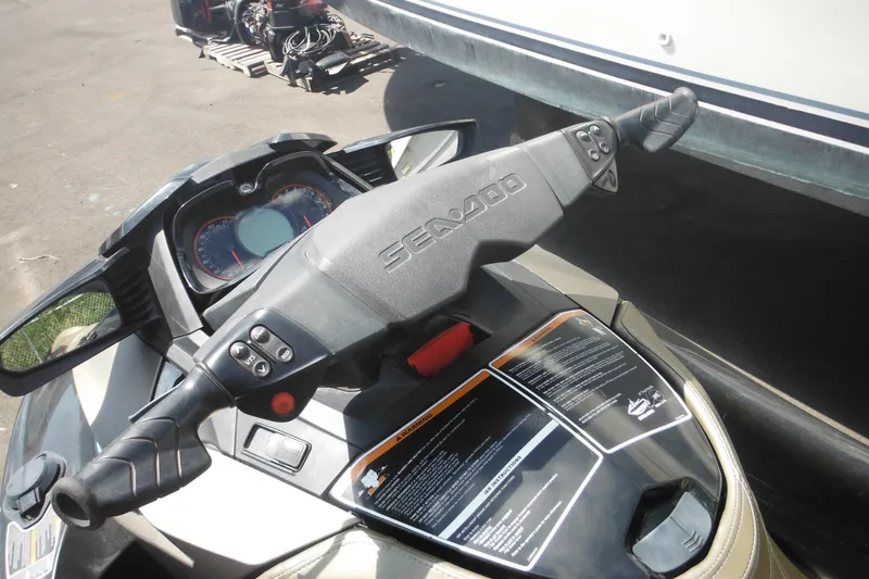 Slide: The Image of 2016 Sea-Doo GTX Limited 300 dashboard and handlebars close-up. - 12