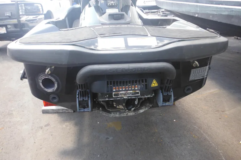 Slide: The Image of 2016 Sea-Doo GTX Limited 300 rear view, showcasing jet propulsion system. - 8