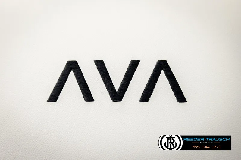 Slide: The Image of Avalon LSZ QLS 2026 logo on white background, Reeder-Trausch Marine branding. - 45