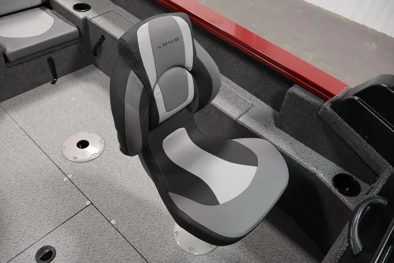 Slide: The Image of 2026 Lowe Fishing Machine 1875 interior with a sleek, ergonomic seat design. - 26