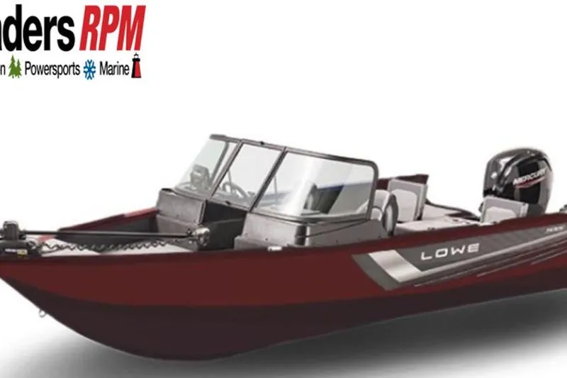 Slide: The Image of 2026 Lowe Fishing Machine 1875 boat with Mercury engine, showcased by Leaders RPM. - 44