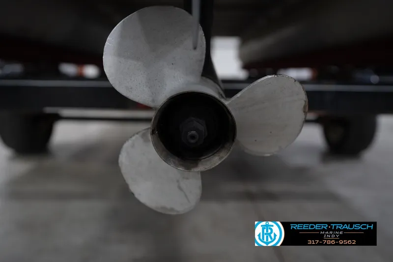 Slide: The Image of Close-up of carpet flooring on a 1996 Godfrey Sweetwater 180 EX boat. - 40