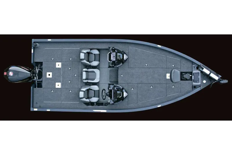 Slide: The Image of Manufacturer Provided Image: 2021 Lund 2075 Pro-V Bass boat, top view, spacious deck layout. - 30