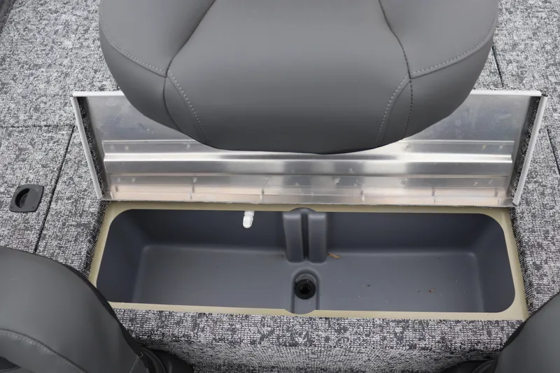 Slide: The Image of 2026 Tracker Pro Team 175 Crappie Edition boat seat with storage compartment. - 13