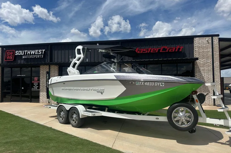 Slide: The Image of 2017 Nautique Super Air Nautique G21 boat on trailer at Southwest Watersports dealership. - 0
