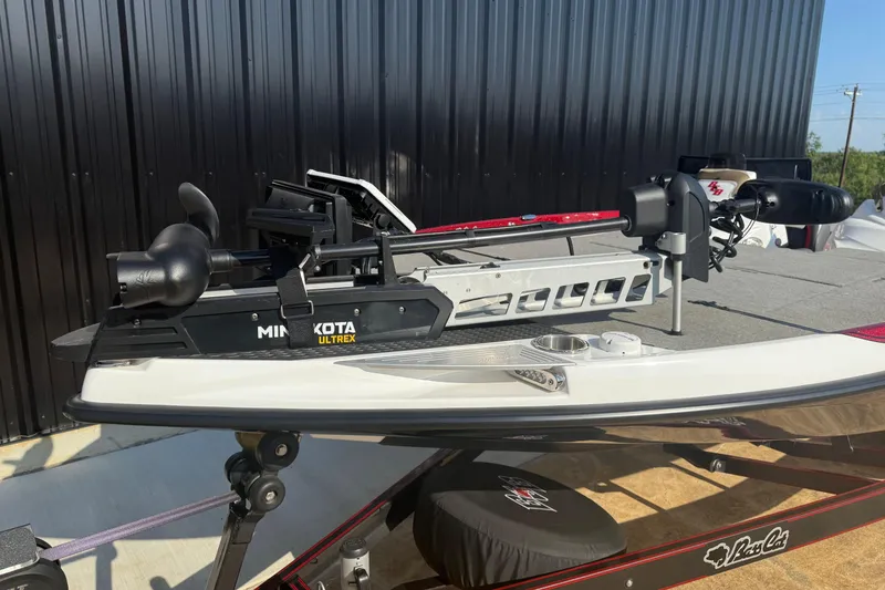 Slide: The Image of 2023 Bass Cat Jaguar STS boat with Minn Kota Ultrex trolling motor. - 3