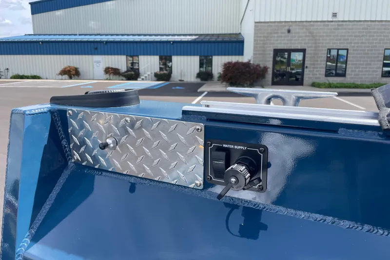 Slide: The Image of 2026 Hewescraft 200 ProV boat detail with water supply control and metal panel. - 21