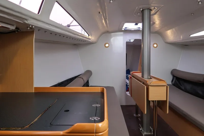 Slide: The Image of Interior of 2017 Jeanneau SunFast 3200 sailboat, featuring modern design and comfortable seating. - 33