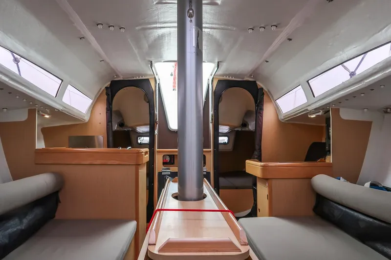 Slide: The Image of Interior of 2017 Jeanneau SunFast 3200 sailboat, featuring cozy seating and modern design. - 35