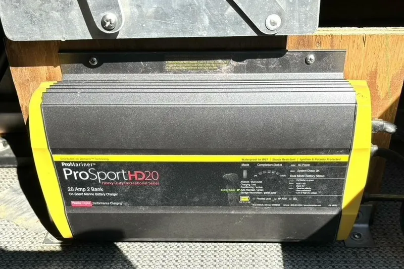 Slide: The Image of ProMariner ProSport HD20 marine battery charger in a 2022 Manitou XT 27 SRW. - 32