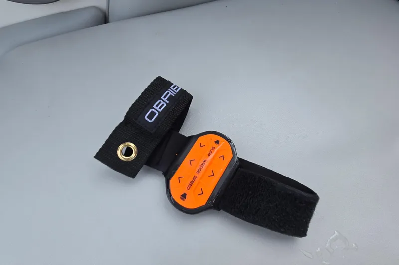 Slide: The Image of Orange O'Brien surf speed control strap on Axis T23 boat seat, 2019 model. - 36