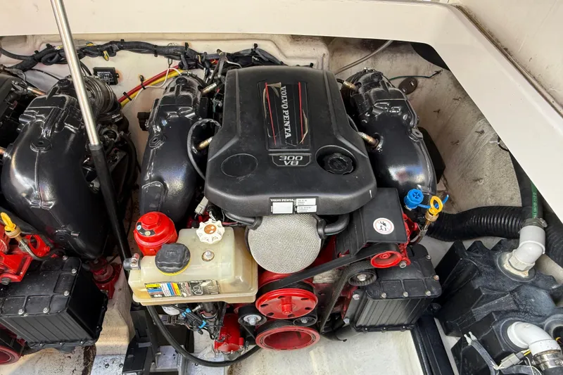 Slide: The Image of Engine compartment of a 2016 Chaparral 307 SSX with Volvo Penta 300 V8 engine. - 52
