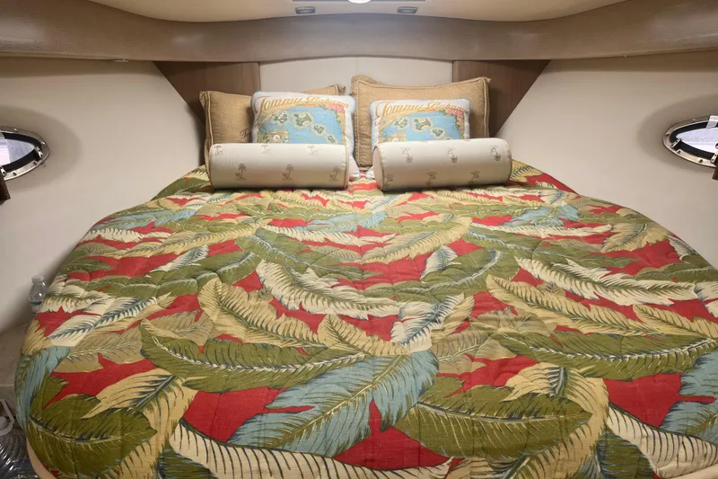 Slide: The Image of Cozy cabin interior of 2012 Formula 34 Performance Cruiser with tropical bedding. - 35