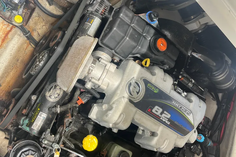 Slide: The Image of Engine of a 2012 Formula 34 Performance Cruiser, featuring a MerCruiser 8.2 MAG. - 51